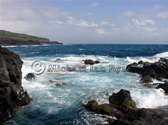 Sea and volcanic rocks at Horta